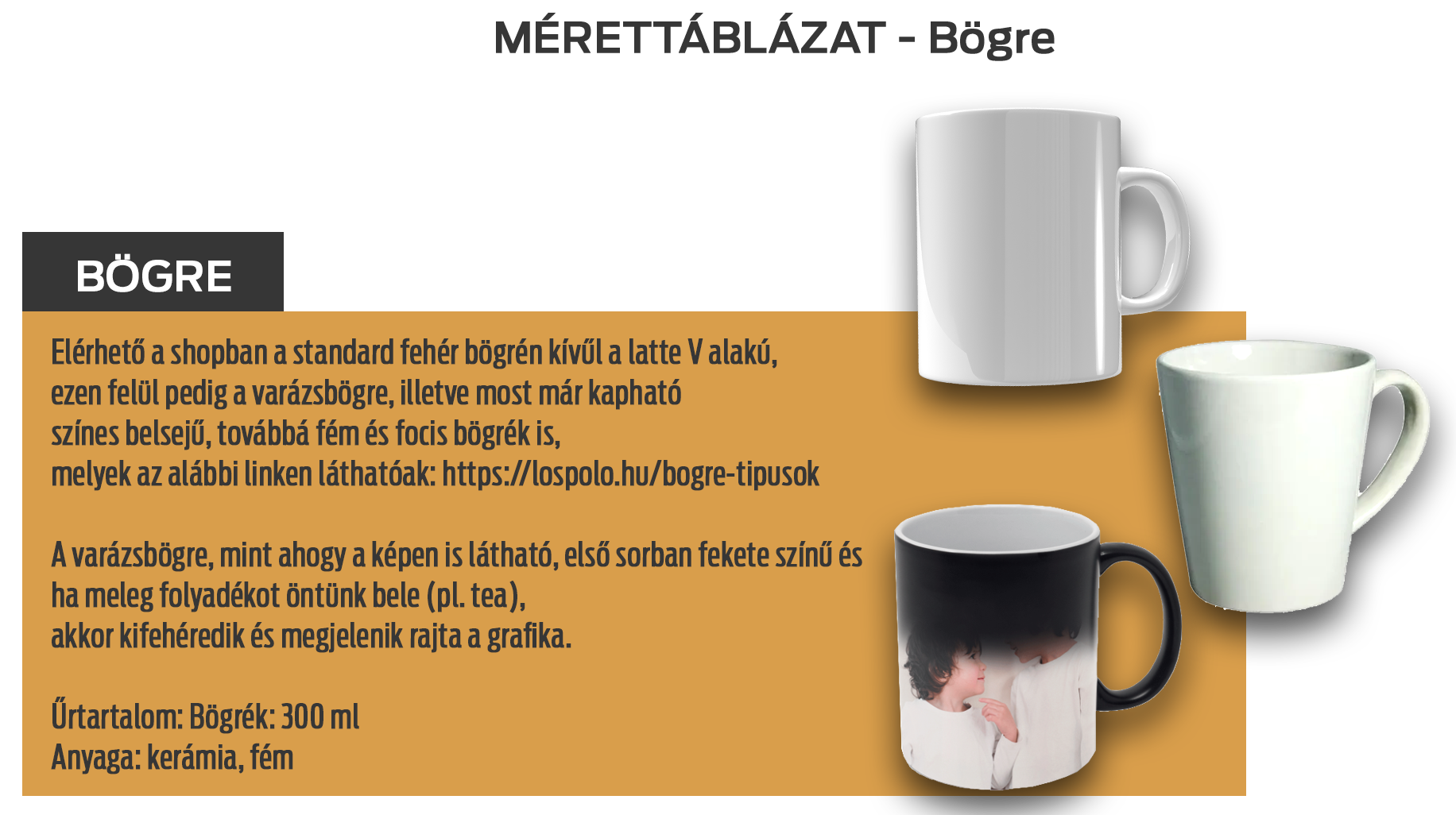 Bögre 3 dl mérettáblázat